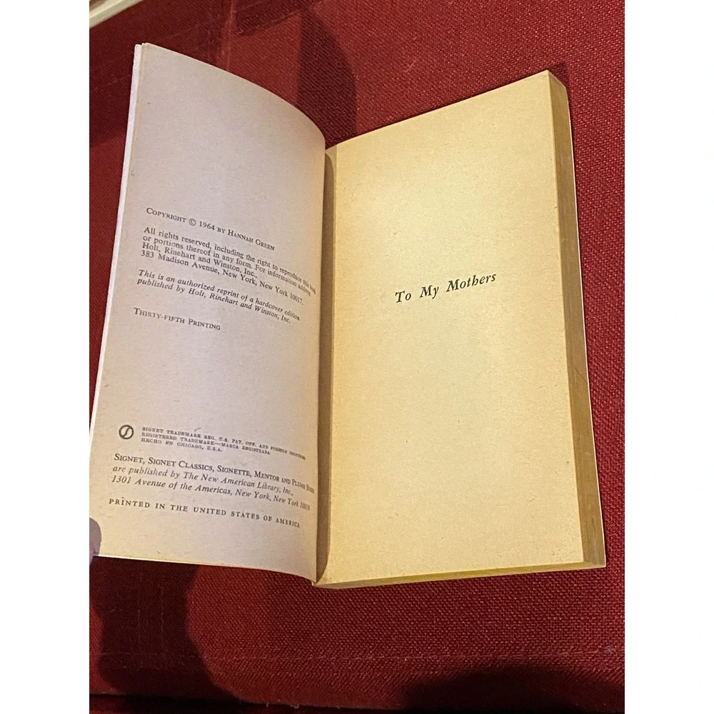 I NEVER PROMISED YOU A ROSE GARDEN HANNAH GREEN PB1964 STRANGE WORLD OF INSANITY